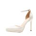 Women's Shoes Early Spring Waterproof Platform One Line Lacquered Hollow High Heels Professional Commuter Women's Shoes Banquet Dress All Match Women_vogvips.com