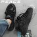Men's 2025 New Summer Mesh Breathable Gray Dad Student Thick Sole Height Increasing Sports And Leisure Running Shoes_vogvips.com