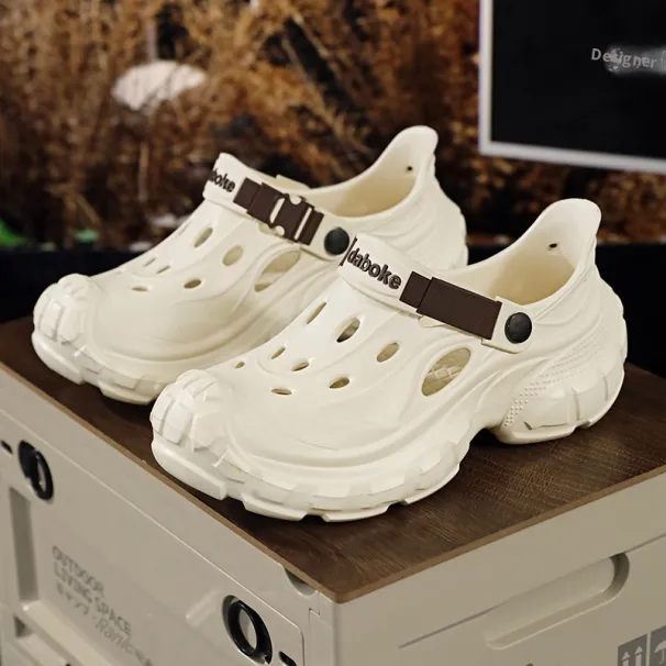 Sandals Men's Summer 2026 New Arrival Fashionable Non-Slip Comfortable Casual Thick-soled Large Size Hole Sandals_vogvips.com