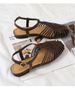 ZAROY Summer Women Gladiator Sandals Flat Ankle Strap Narrow Band Roman Shoes Casual Beach Vacation Hollow Out Big Size_vogvips.com