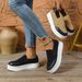 SHLIANG Shallow Mouth Shoes Woman Clogs Platform Casual Female Sneakers Flats Loafers With Fur All-Match Round Toe Slip-on X0076_vogvips.com