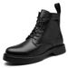 Large Size Chelsea Boots Men's Breathable Wind Pointed Fur Short Boots High Top Leather Shoes Medium Top Martin Boots_vogvips.com
