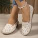 Large Size Popular Women's Shoes Fashionable Hollow Breathable Casual Flats Lightweight And Comfortable Loafers_vogvips.com