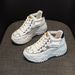 Leather Hollow Dad For Women Summer 2025 New Caual Fahion Retro Lightweight Height-Increaing Shoe Thick-Soled_vogvips.com