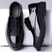 Suitable For All Seasons Autumn New Patent Business Formal Lace-up Shoes For Men Security Professional Breathable Men's Shiny Leather Large Size_vogvips.com