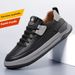 2024 summer men's board shoes thick-soled casual shoes breathable leather shoes men's trendy sports shoes all-match men's shoes wholesale_vogvips.com