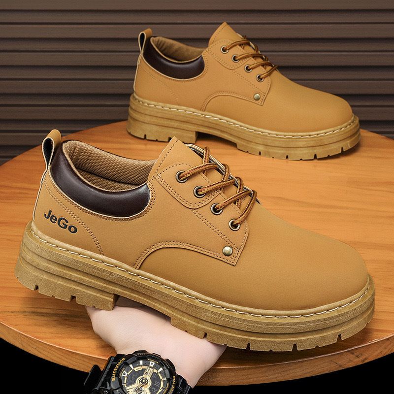 Men's Shoes Breathable Martin Boots Men's Korean Version Non-slip And Wear-resistant Casual Tooling Labor Insurance Shoes Men's_vogvips.com