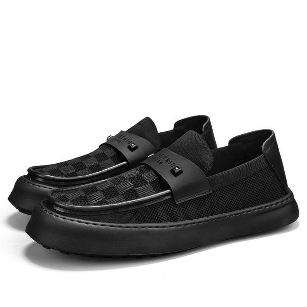 2025 Spring/Summer New Sports Casual Sneakers, Thick-Soled, Odor-Resistant, Versatile, Simple Slip-On Men's Shoes_vogvips.com