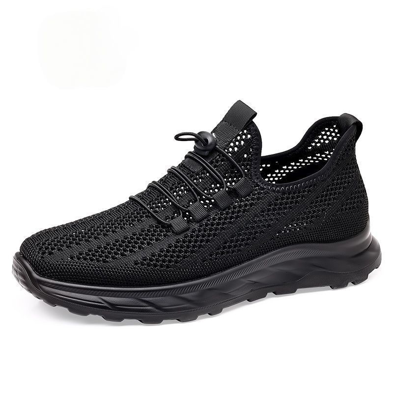 New Summer Mesh New Fly-knit Men's Breathable Hollow Sports Casual Walking Shoes, Non-slip_vogvips.com