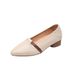 Women's Single 2024 Autumn New Comfortable Versatile Chunky Leather Soft Sole Non-Tiring Slip-On Pointed Toe Low Heel_vogvips.com