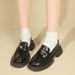Camellia Loafers, High-end Thick-soled Leather Shoes, Gold Coins, And Single Shoes_vogvips.com