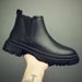 Martin Boots Men's Medium Top Retro Sleeve High Top Leather Shoes Men's Chelsea Boots_vogvips.com