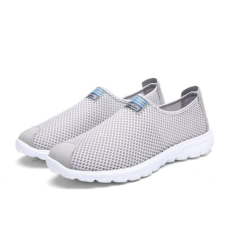 Plus Size Men's Couple's One Foot Stepping Shoes, Women's Mesh Sports Running Shoes_vogvips.com