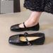 Mary Jane Women's Shoes With Skirt Low-heeled Small Leather Shoes Flat-soled Single Shoes Gentle Evening Shoes_vogvips.com