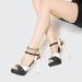 2026 New Foreign Trade Model Round Toe Chunky Ultra High Heel Waterproof Platform Peep-Toe Metal Buckle Large Size_vogvips.com