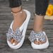 Summer Sexy Leopard Print Bow Decoration Women's Flip Flops Beach Walk Party Vacation Home Comfort Versatile Fashion Flat Sandal_vogvips.com