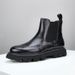 European Warm Series Men's Martin High Top British Brogue Thick Sole Height Increasing Short Autumn Genuine Leather Boots_vogvips.com