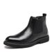 Men's Style One-pedal Polished Soft Leather Men's Boots Medium Top Short Boots Men's Shoes Martin Boots_vogvips.com