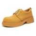 ShoeVault Leather Autumn Casual Men's Trendy High-end British Style Low-top Round Toe Derby Shoes Lightweight Breathable_vogvips.com