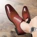 European Warm Series British Style Outdoor Low-top Lace-up Pointed Toe Men's Leather Autumn Winter New Fashion Trend Business Casual Shoes_vogvips.com