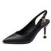 New Spring Summer Soft Leather Pointed Toe Closed Back Open Thin High Heel Work Professional Women Sandals_vogvips.com