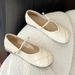 Mary Jane Single Women's Summer French Shallow Mouth Skirt Flat Bottom Soft Soled Shoes For Women 2025 New Gentle Style_vogvips.com
