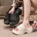 Bebealy Durian Sandals Women Sandals Outdoor Platform Beach Sandals Summer Wear-resistant Pool Sandals Nonslip Cloud Slippers_vogvips.com