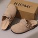Evshine Women's Suede Back Strap Men Leather Mules Cork Footbed Slip On Potato Shoes Genuine Clogs With Arch Support_vogvips.com