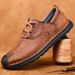 Leather Lace-up Non-slip Wear-resistant Soft Sole Casual Men's Dad Shoes Large Size 4748_vogvips.com