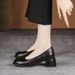 Mary Jane Shoes, Soft Leather, Medium Chunky Heel, 2026 Four-season Model, Round-toe Loafers, Korean Style, Fashionable_vogvips.com
