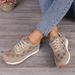 Mountaineering 2025 New Large Flower Lace Up Colored Breathable Women's Casual Sports Single Shoes_vogvips.com