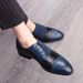 Men's Footwear Fashion Breathable Small Foot Flat Low Heel Lace-up Retro Small Leather Shoes_vogvips.com