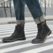 Vintage boots for men with mid-top gray work boots for men_vogvips.com
