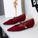 3686-K205 Korean-style Elegant Commuting Shoes, Pointed Toe, Shallow Mouth, Pearl Strap, Low Heel Wedge Women's Shoes_vogvips.com