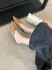 STRIDEO2026 Summer New Pointed Head Half-heel Solid Color French Solid Color Outer Wear Versatile Temperament One-pedal Single Shoes_vogvips.com