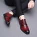 Pointed Leather Large With Crocodile Pattern For Business And Leisure, Photography, Men's Wedding Shoes, Nightclub Leisure, Photography, Shoes,_vogvips.com