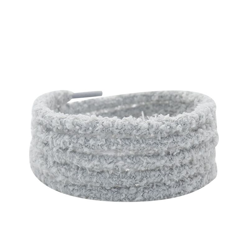 Fashionable Fluffy Round Shoelaces With Adorable Pom-Pom Decorations Versatile Casual Sneakers & Shoes - Multiple Colors & Lengths Available_vogvips.com