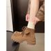 Platform Height-Increasing Martin For Women 2025 Autumn New Fashionable Slimming Short Lace-Up Versatile Boots_vogvips.com