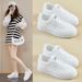 Little White Shoes Female Student Platform Heightening Shoes Sports Board Shoes Casual Shoes_vogvips.com
