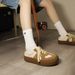Women's Shoes Naturally Curly Platform Shoes, Autumn New Arrival, Color Block, Versatile Casual Sports Shoes, Retro German Training Shoes_vogvips.com