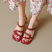 Chunky Sandals 2024 Summer Slippers Square Toe Slip-On Non-Slip Versatile Women's Shoes Ultra High Heel_vogvips.com
