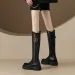 Women Knee Boots Round Toe Thick Sole Simple Style Fashion Shoes Free Shipping_vogvips.com