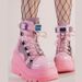 ShoeVault Wedge Martin 2022 New Pink Thick Sole European And American Large Size Fashion Short Boots For Women_vogvips.com