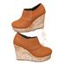 Women's over Platform Wedge Heel Shoes round Toe Thick Sole Side Zipper plus Size Spring New_vogvips.com