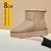 1178225343@qq.com Genuine Snow Boots For Women, Mid-Calf, Leather Surface, 2023 Model, Loafers, Short Boots, Fleece-Lined, Warm Cotton_vogvips.com