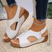 New Plus Size Shoe Mouth, Women's Heel, Summer New Heel Fish Thick Sole, 2025 Sandals, Wedge Root_vogvips.com