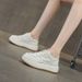 Platform White Shoes Women's Ankola Red Casual Sports Board Shoes Student Women's Shoes_vogvips.com