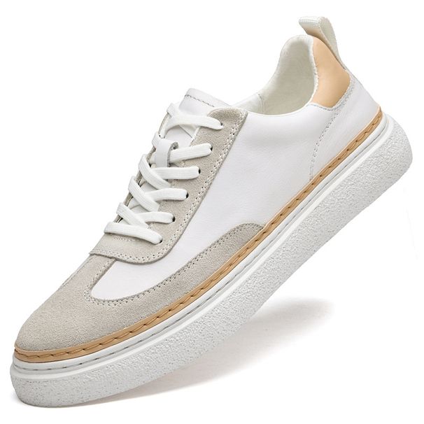 European Station Men's Shoes Cowhide Casual Shoes British Loafers Men's Casual Board Shoes_vogvips.com