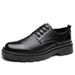 Summer Men's Casual Breathable Thick Soled Non Slip Workwear Leather Shoes, Hollowed Out Sandals_vogvips.com