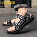 Y2576 A Pair Of New Summer Men's Wear-Resistant Non-Slip Sandals, Outdoor Anti-Odor Shoes, Driving Fashion Trendy_vogvips.com